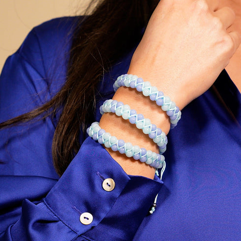 Azurblau x Ultramarin | Lumos Keramik | Vitality Makramee Armband